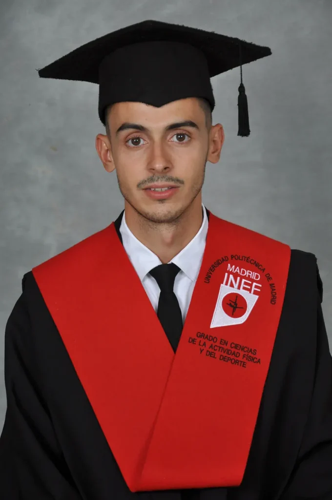 Daniel Gómez el día de su graduación en Ciencias de la Actividad Física y del Deporte en el INEF de Madrid